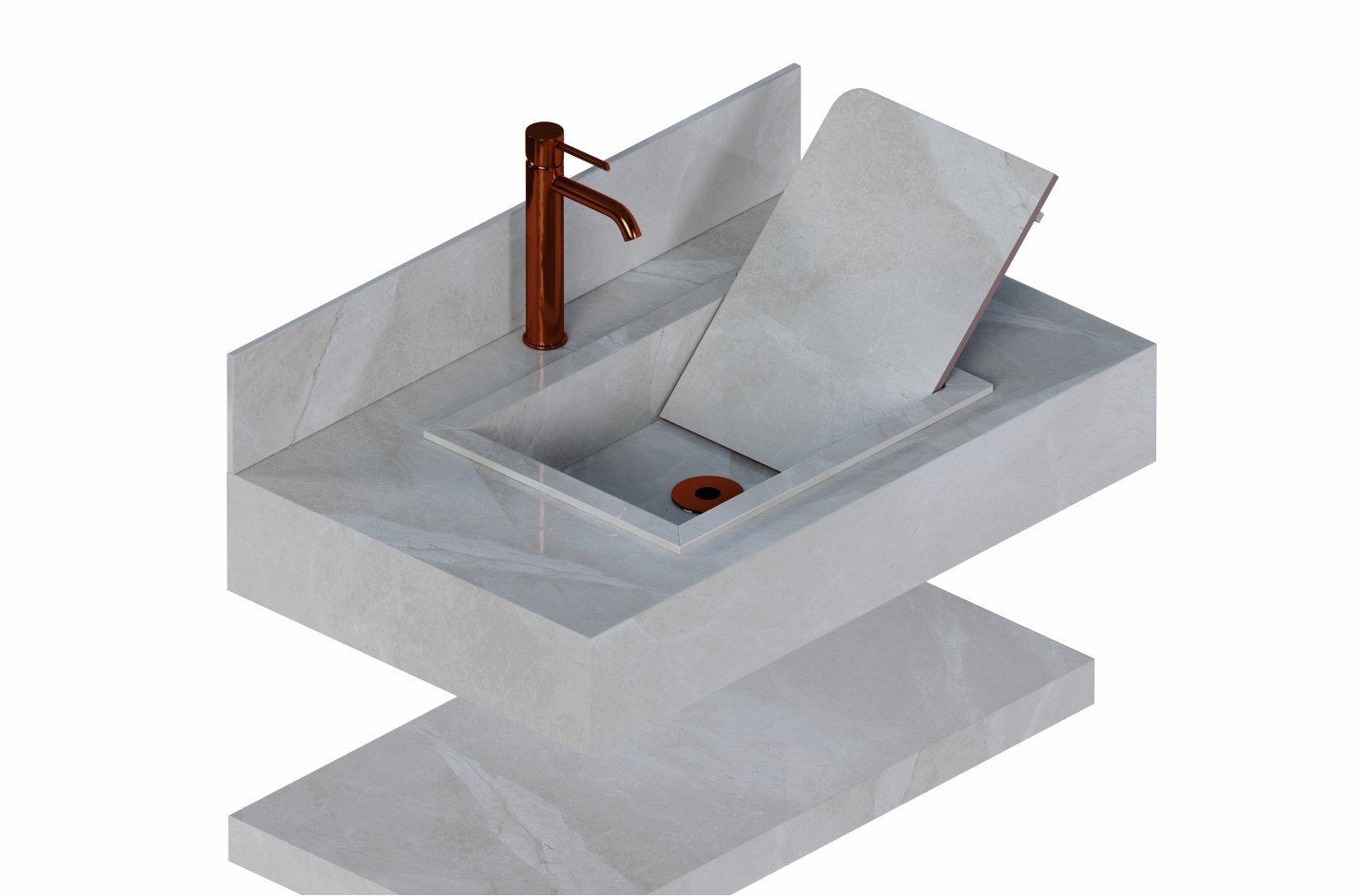 Bancada Porcelanato Veneza 83cm (cod23598)