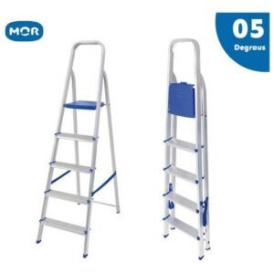 ESCADA ALUMINIO 5 DEGRAUS MOR
